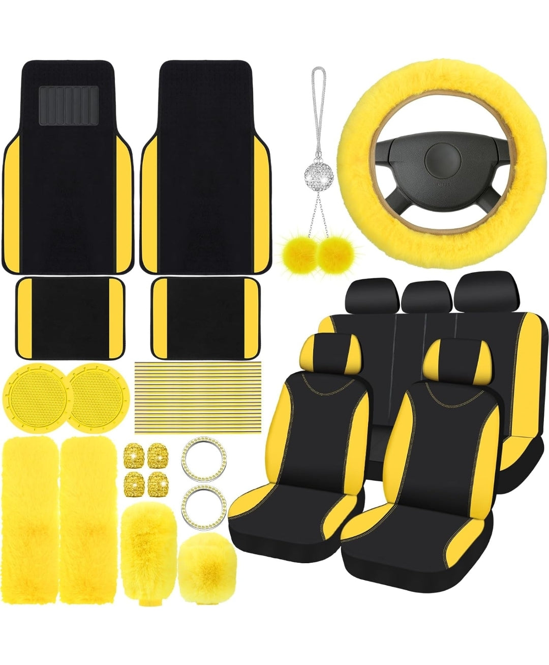 Set Fundas y alfombras Accesorios. para todo tipo de autos (Poliester universal) SET COMPLETO ADELANTE Y ATRAS Los mas vendido del mes