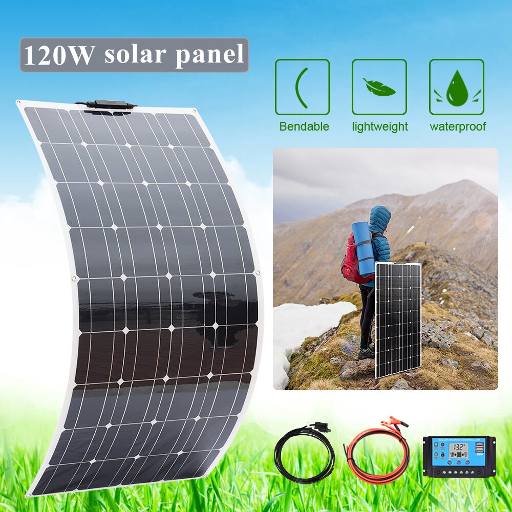 Sistema completo de kit de panel solar flexible