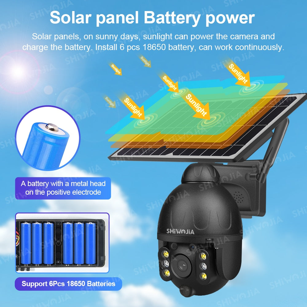 Cámara de seguridad IP solar 4G