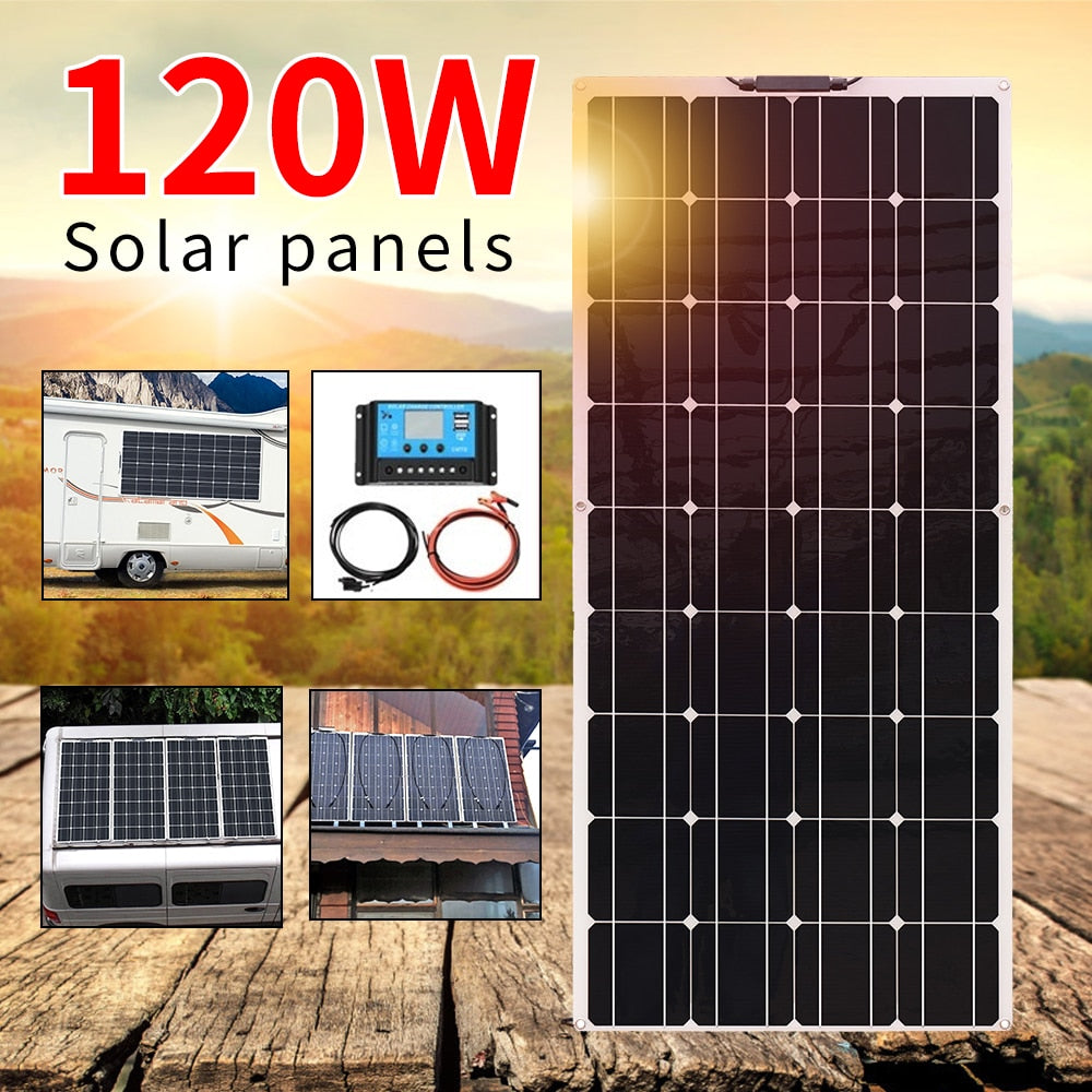 Sistema completo de kit de panel solar flexible