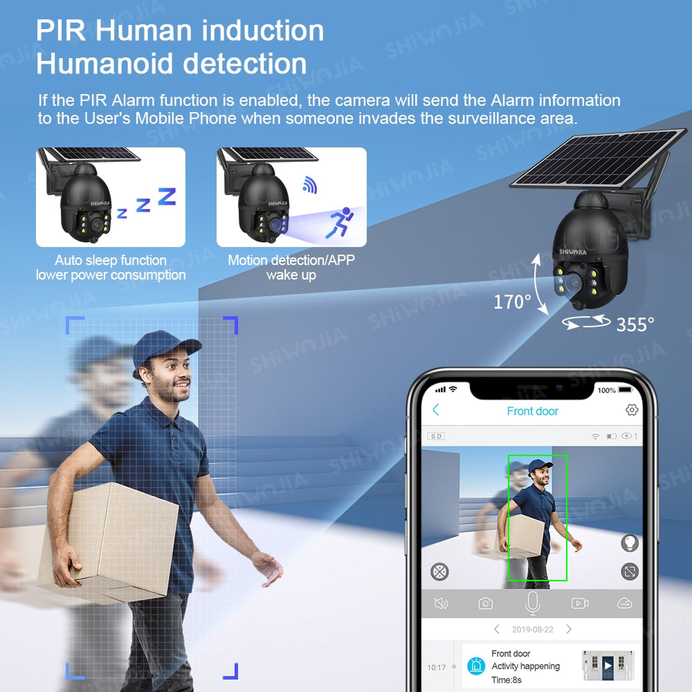 Cámara de seguridad IP solar 4G