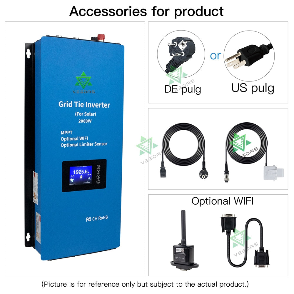 Sistema solar de 2000W con sensor limitador interno