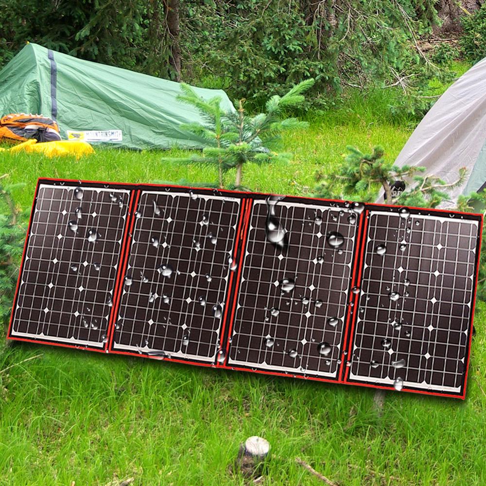 Panel solar plegable flexible para acampar al aire libre