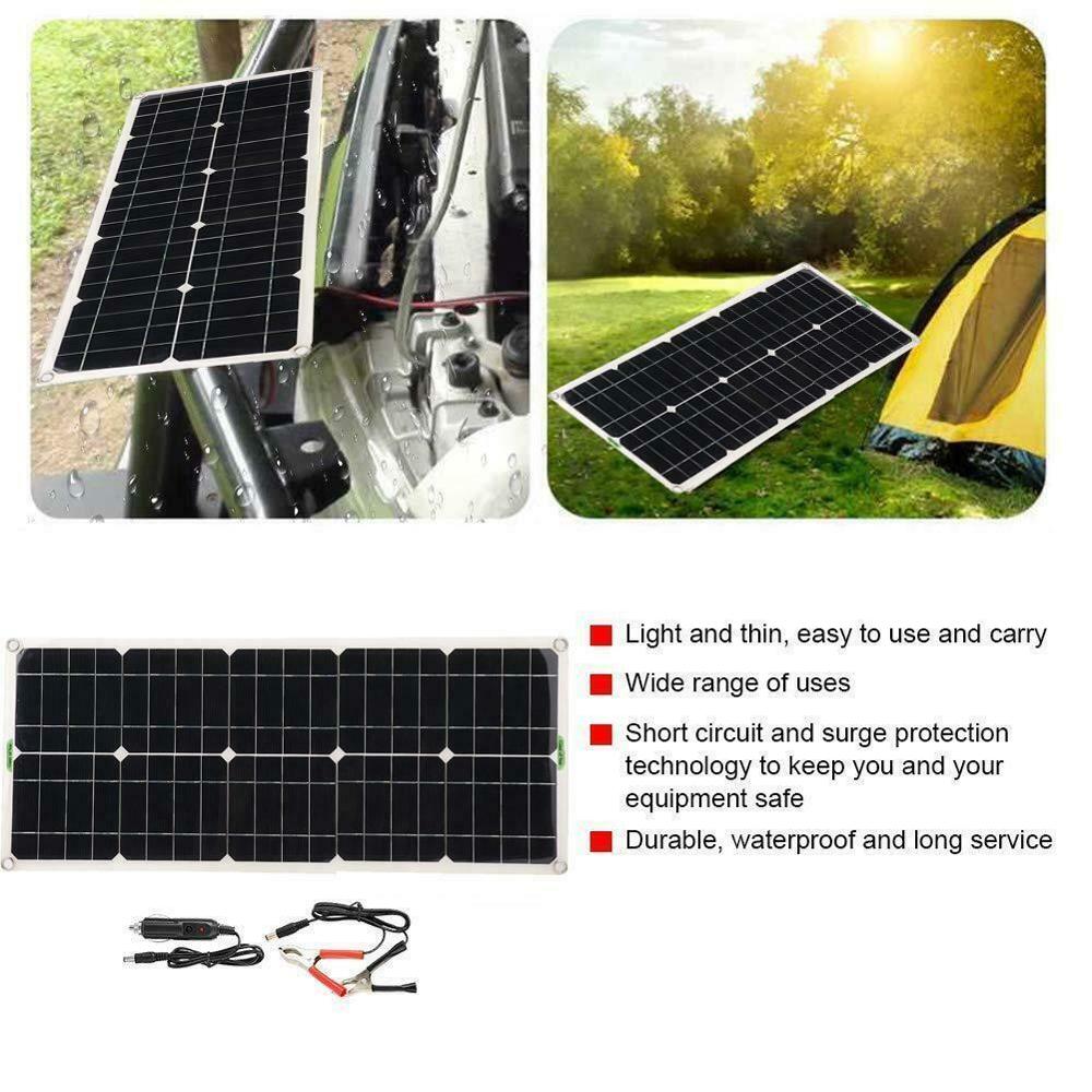 100W Solar Panel with Dual USB