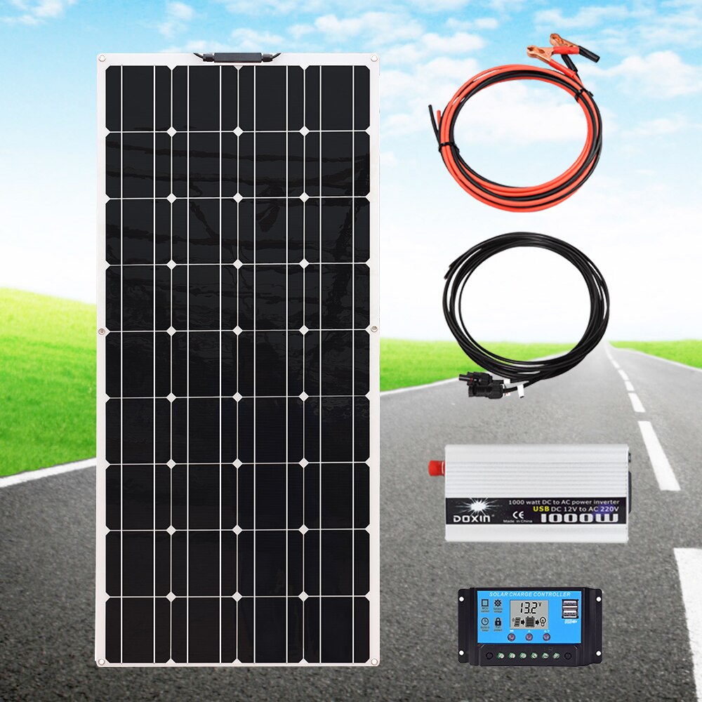 Sistema completo de kit de panel solar flexible